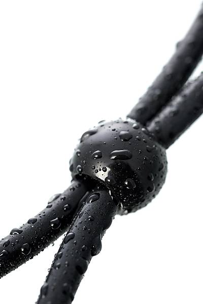 A-toys by TOYFA'NIN tek boncuklu penisine kement, silikon, siyah, 19,5 cm