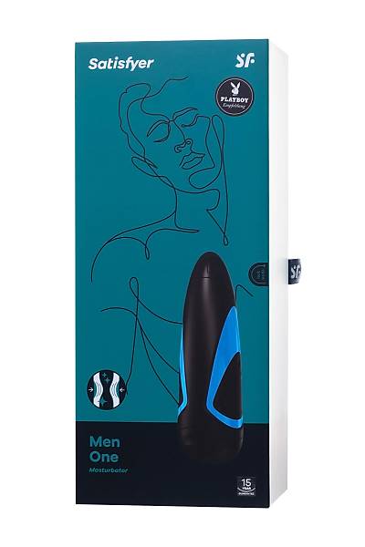 Satisfyer Men One Masturbator ger�ek�i Olmayan Tatmin Edici Erkekler, silikon, siyah, 25,5 cm