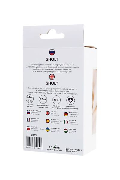 ToDo by Toyfa Sholt anal k�l�f, silikon, mor, 10 cm, � 3 cm