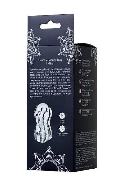 Lingam by TOYFA Masturbator ger�ek�i olmayan Indira, TPE, transparan, 14 cm