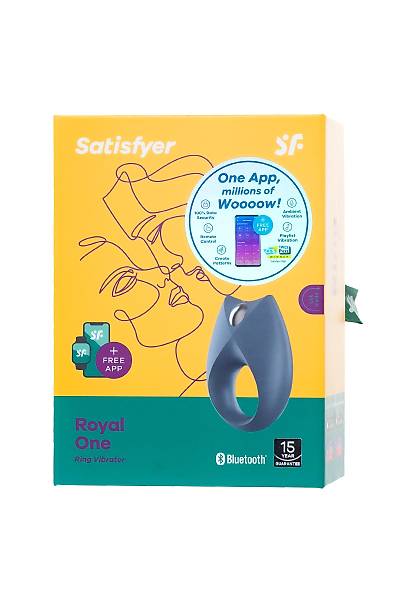Satisfyer Royal One Blue Erekte penis halkas� , silikon, mavi, 7,5 cm.