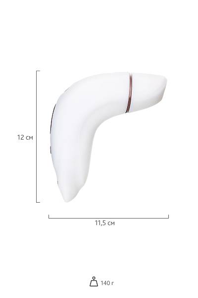 Satisfyer Pro Plus Klitoral stimlatr  Titreim, Silikon + ABS plastik, beyaz, 19 cm.