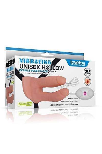 Vibrating Unisex Hollow Strap On