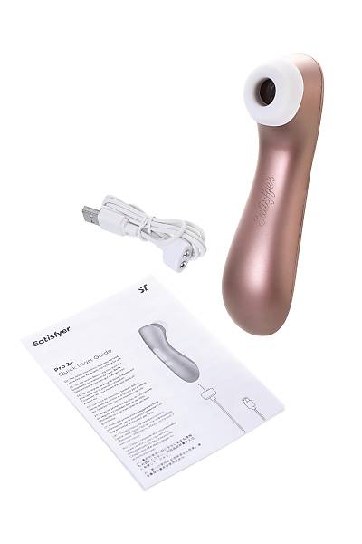 Satisfyer PRO 2+ Titreim vakum dalgas temassz klitoris stimlatr, silikon, pembe, 15 cm