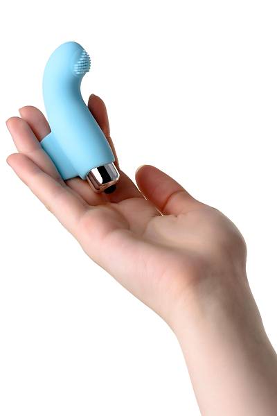 JOS DANKO'NUN G noktas iin parmak vibratr, silikon, mavi, 9,5 cm