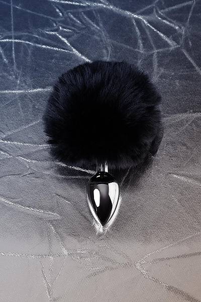 Metal by TOYFA Anal K���k Boy Metal+ Faux K�rk, G�m�� Siyah Kuyruk