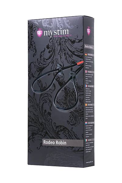 Mystim Rodeo Robin'in penis kement, Elektrik stim�lasyonu, silikon, siyah, 42cm