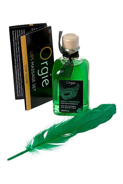 ORGIE Lips Tatl Oyun Seti (pme Masaj Ya, ty), elma, 100 ml