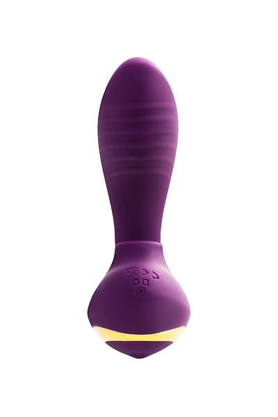 L'ERONA by TOYFA Mave ift stimlasyonlu masaj aleti, silikon, mor, 14 cm