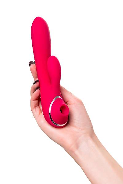 Klitoral uyar�c�l� vibrat�r JOS Doobl, silikon, pembe, 20 cm