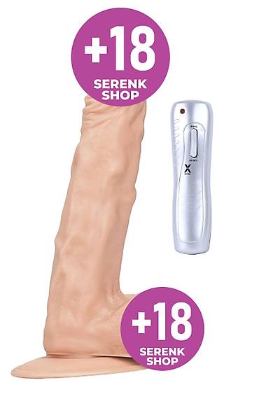Ultra L�ks Titre�imli Damarl� Ve Vantuzlu Dildo Penis 25cm