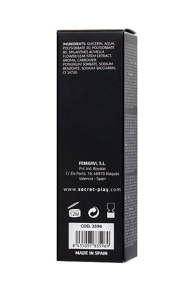 SECRET PLAY Masaj jeli titre�im efektli, �s�t�c�, 15 ml