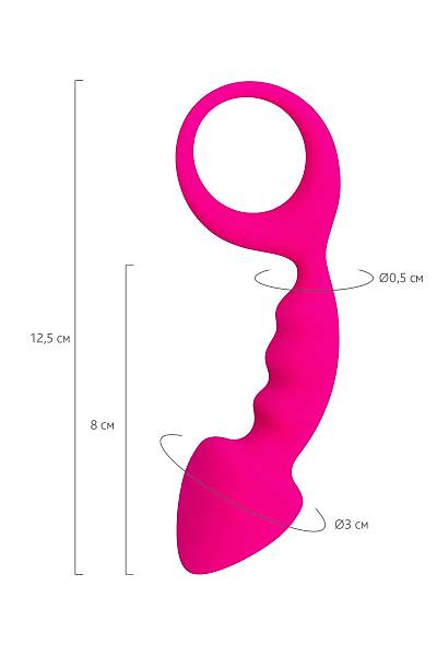 ToDo by Toyfa Bong anal k�l�f, silikon, pembe, 12,5 cm, � 2,5 cm