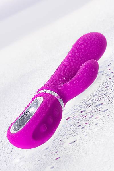 JOS JOLY Klitoral stimlatrl vibratr, WOW modu, silikon, mor, 19,6 cm