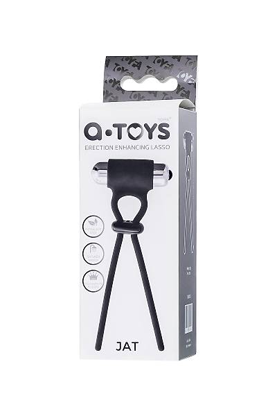 A-toys by TOYFA Jat penis kement, silikon, siyah, 14 cm