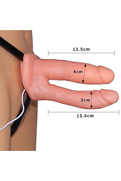 Vibrating Unisex Hollow Strap On