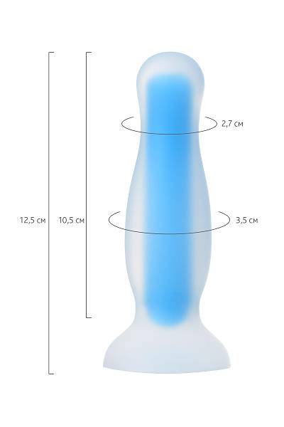 Beyond by Toyfa Namor Glow Karanl�kta Parlayan Anal Plug, Silikon, �effaf, 12,5 cm