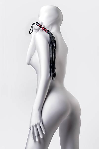 Anonymo Flogger #0004, PU deri, siyah, 45 cm