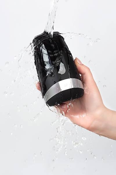 Satisfyer Men Heat Vibratiion Masturbator Ger�ek�i Olmayan, Silikon, Siyah, 15 cm