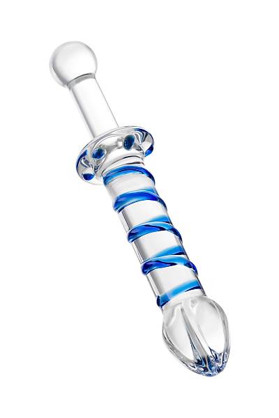 �ift tarafl� yapay penis Sexus Glass, cam, transparan, 22,5 cm