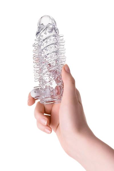 A-Toys by TOYFA Fril'in titreimli penis eki, TPR, transparan, 13,4 cm