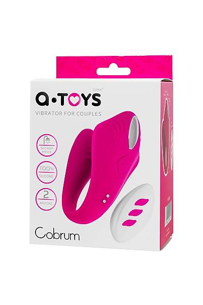A-Toys by TOYFA Cobrum �iftler ��in Vibrat�r, Silikon, Pembe, 9,6 cm