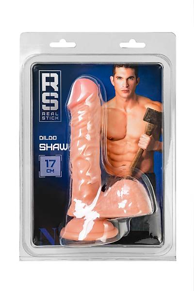 RealStick Nude Shaw, PVC, Et, 17 cm Ger�ek�i yapay Penis