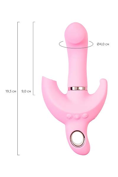 Klitoral uyar�c�l� vibrat�r JOS Twistme, silikon, pembe, 19,5 cm