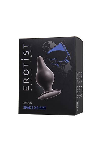 Erotist Spade XS anal klf, Silekspan, siyah, 6,5 cm