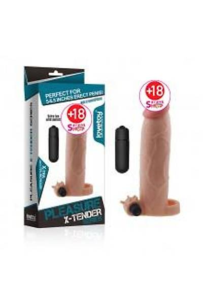 LOVETOY X-TENDER Realistik Titre�imli Uzatmal� Penis K�l�f� Halka