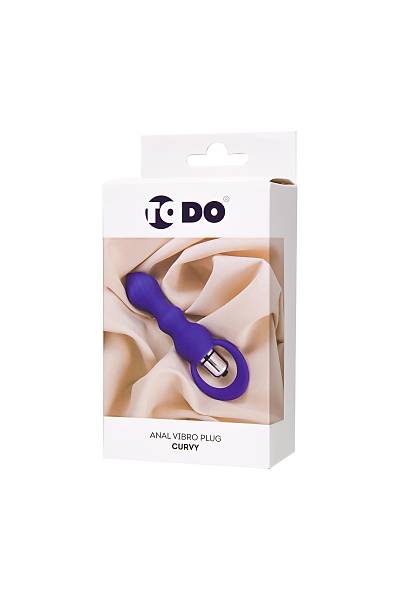 ToDo by Toyfa Curvy anal K�l�f, silikon, mor, 14 cm, � 3,2 cm