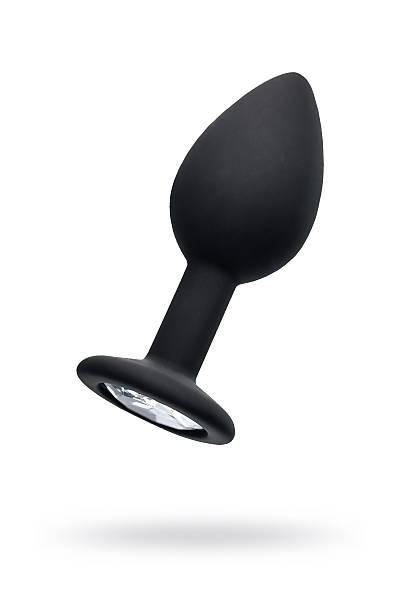 POPO Pleasure by TOYFA S Rhinestones ile anal k�l�f, silikon, siyah, 7,2 cm, � 2,8 cm, 25 g