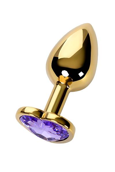 Metal by TOYFA anal klf, Metal, altn, mor kristalli, 7 cm,  2,7 cm, 50 g