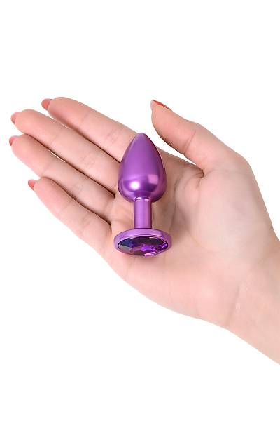 Metal by TOYFA Anal k�l�f, mor, mor kristalli, 7,2 cm, �2,8 cm, 50 g