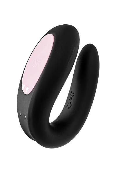 Satisfyer Double Fun Black �iftler ��in Mini Vibrat�r, silikon, siyah, 18 cm