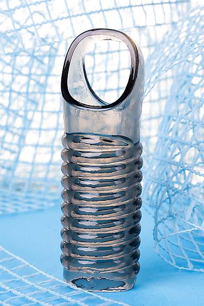 ToyFa XLover ba�l���, boyutu artt�rmak i�in, TPE, siyah transparan, 11 cm