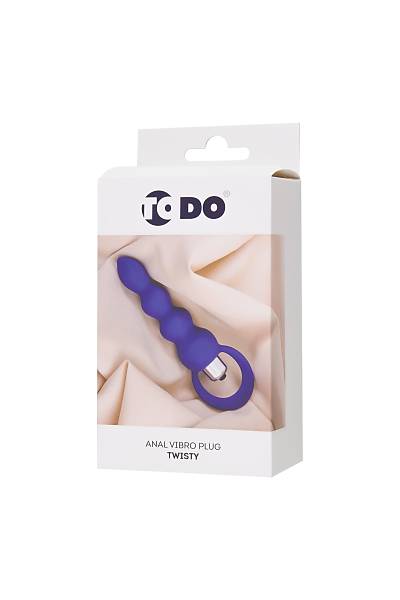 ToDo by Toyfa Twisty anal k�l�f, silikon, mor, 14 cm, � 3,2 cm