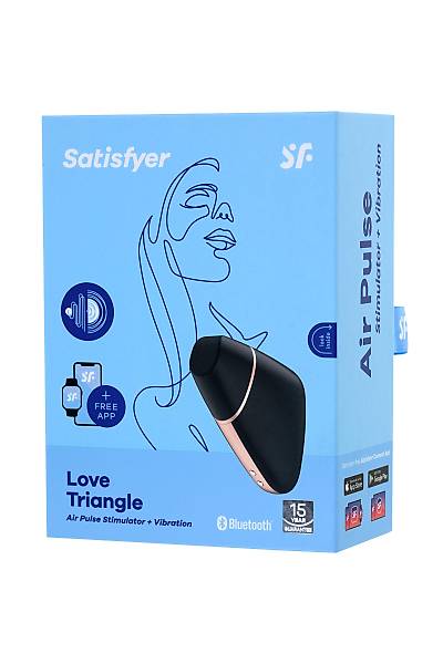 Satisfyer Love Triangle Vakum Dalgas� Klitoral Stim�lat�r, Silikon, Siyah, 8,8 cm