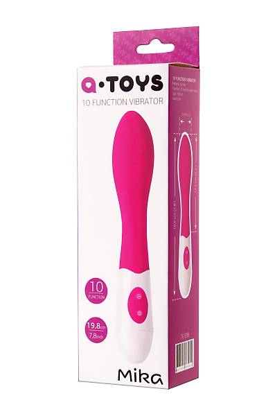 A-Toys by TOYFA Ger�ek�i olmayan Mika vibrat�r�, silikon, pembe, 19,8 cm