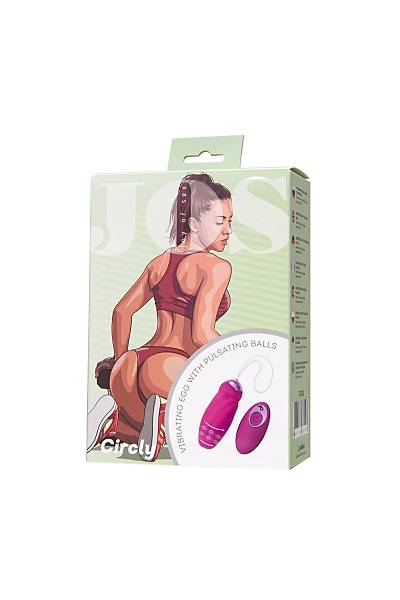 JOS Circly Titre�imli Bilyal� titre�im aleti, Silikon, Pembe, 9 cm