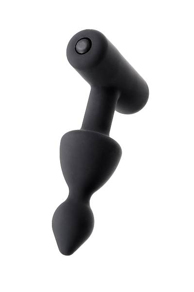 Erotist anal vibratr, siyah, silikon, 8,5 cm