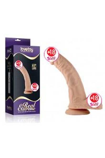 LOVETOY Real Extreme E�imli 22 cm Vantuzlu Realistik Dildo Penis