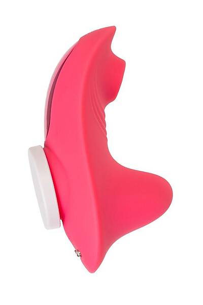 Uzaktan Kumandal Klitorise Vakum Dalga Uyarc ile Titreimli Klot Alt Pembe Vibratr 9 cm