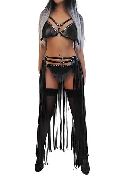 Fantezi Deri Kostm Body Harness