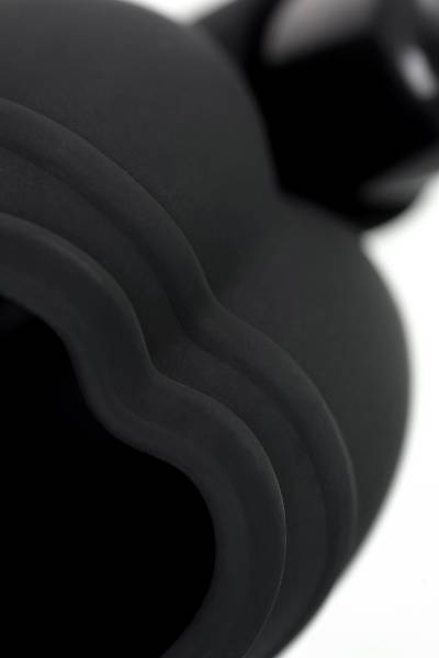 Erotist  Halkal� ve Titre�imli Attraction Skrotal K�l�f�, Silikon, siyah, 6,5 cm