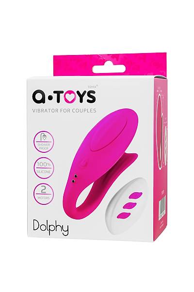 A-Toys by TOYFA Dolphy �iftler ��in Vibrat�r, Silikon, Pembe, 9,6 cm