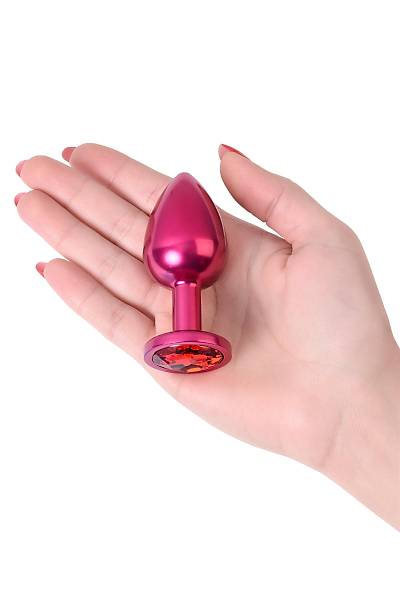 Metal by TOYFA anal k�l�f, Metal, k�rm�z�, k�rm�z� kristalli, �3,4 cm, 85 g