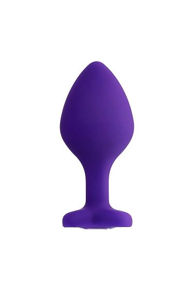 ToDo by Toyfa Diamond Heart anal klf, silikon, mor, 8 cm,  3 cm