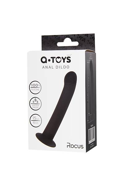 A-Toys by Toyfa Anal yapay penis Rocus, silikon, siyah, 15 cm