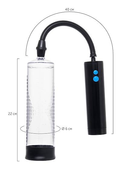 Sexus Men Lars otomatik penis Pompas�, ABS plastik, Siyah, 62 cm